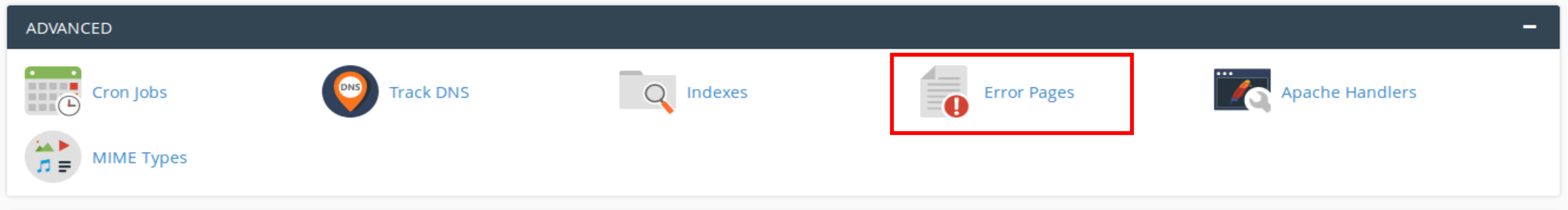 hosting cpanel-strony błędów