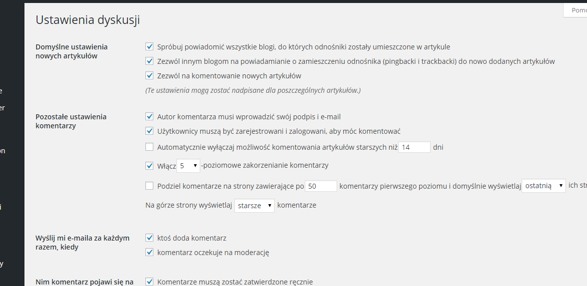 jak ustawić dyskusję wordpress jak ustawić dyskusję wordpress