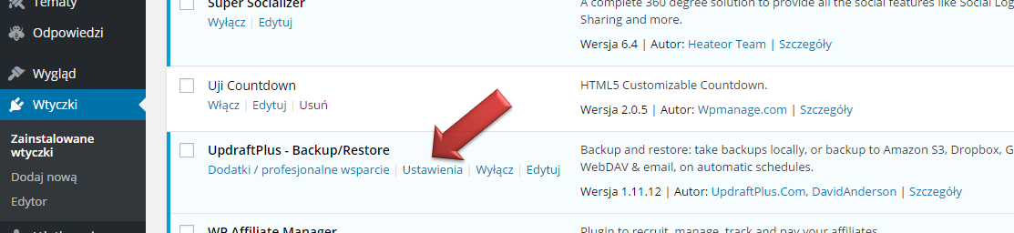 ustawienia wtyczki wordpress ustawienia wtyczki wordpress