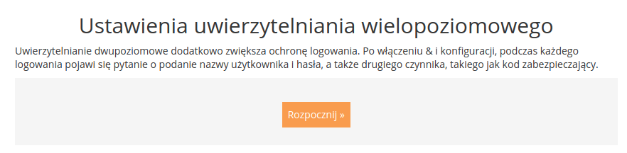 ustawienia 2fa