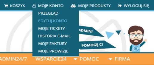edycja danych klienta