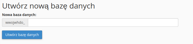 tworzenie bazy danycyh