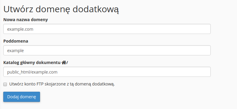 parkowanie domeny