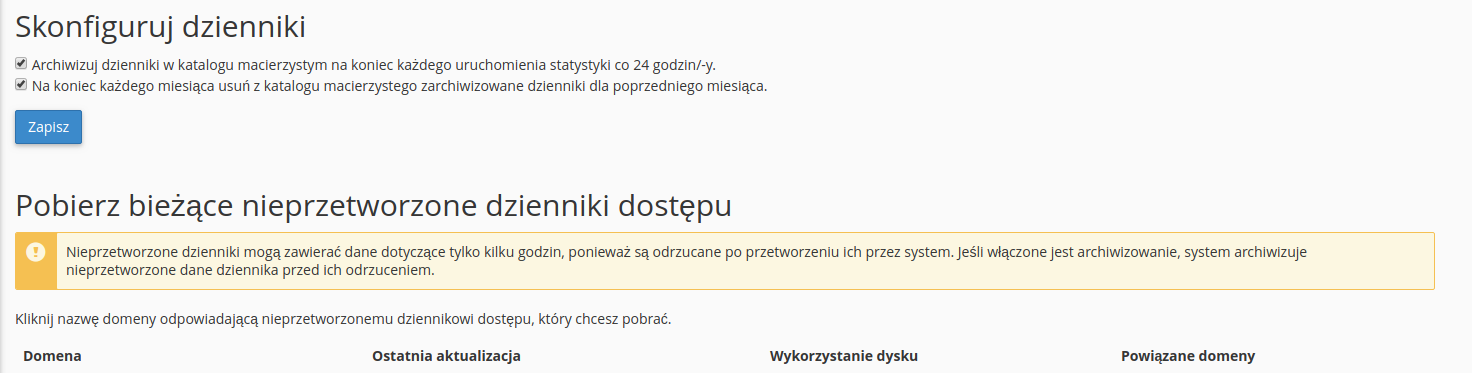 Nieprzetworzone dane Nieprzetworzone dane